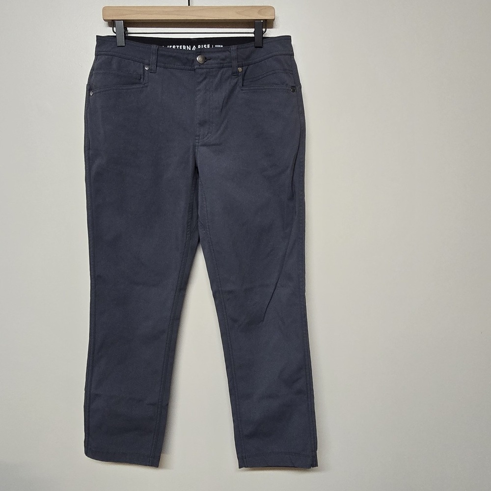 Western Rise Evolution Pants Mens 32x28 Gray Slim‎ Stretch Chino Golf USA Made